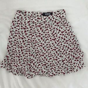 Reformation floral mini skirt